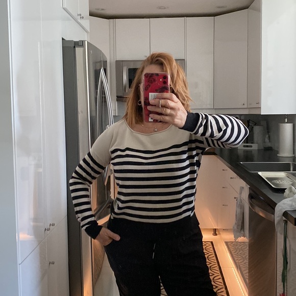 Taifun top nautical stripes in Black/Beige Size L - Picture 11 of 14